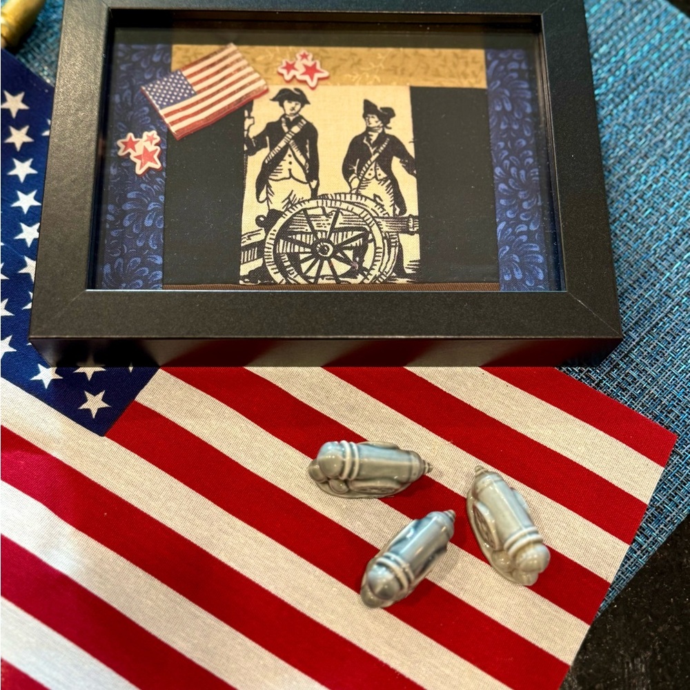 Patriotic Framed Art featuring American Revolution Folk Art